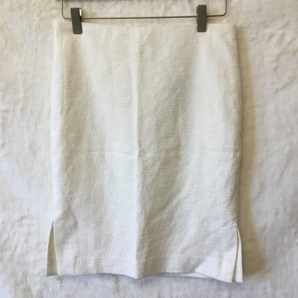 Loft White Slit Pencil Skirt - Picture 1 of 9